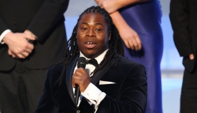 Ade Adepitan at the Podium